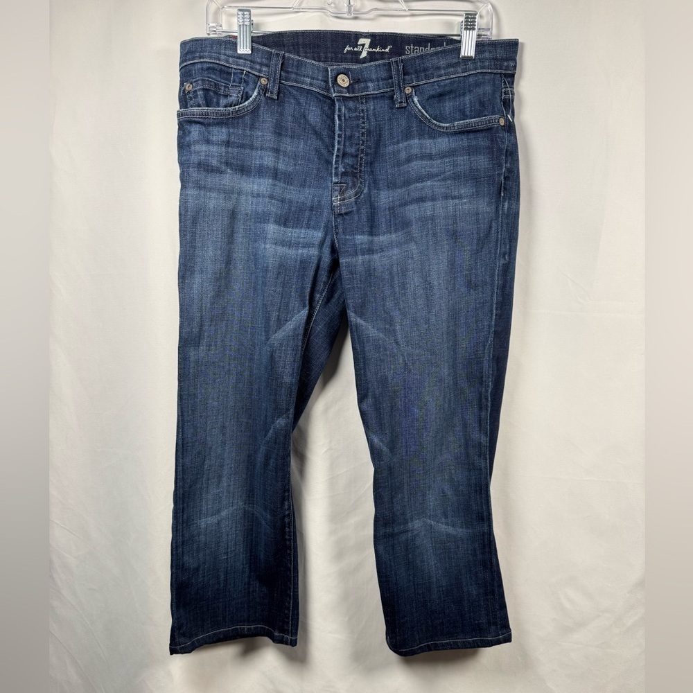7 For all Mankind Standard Cut Blue Jeans 32